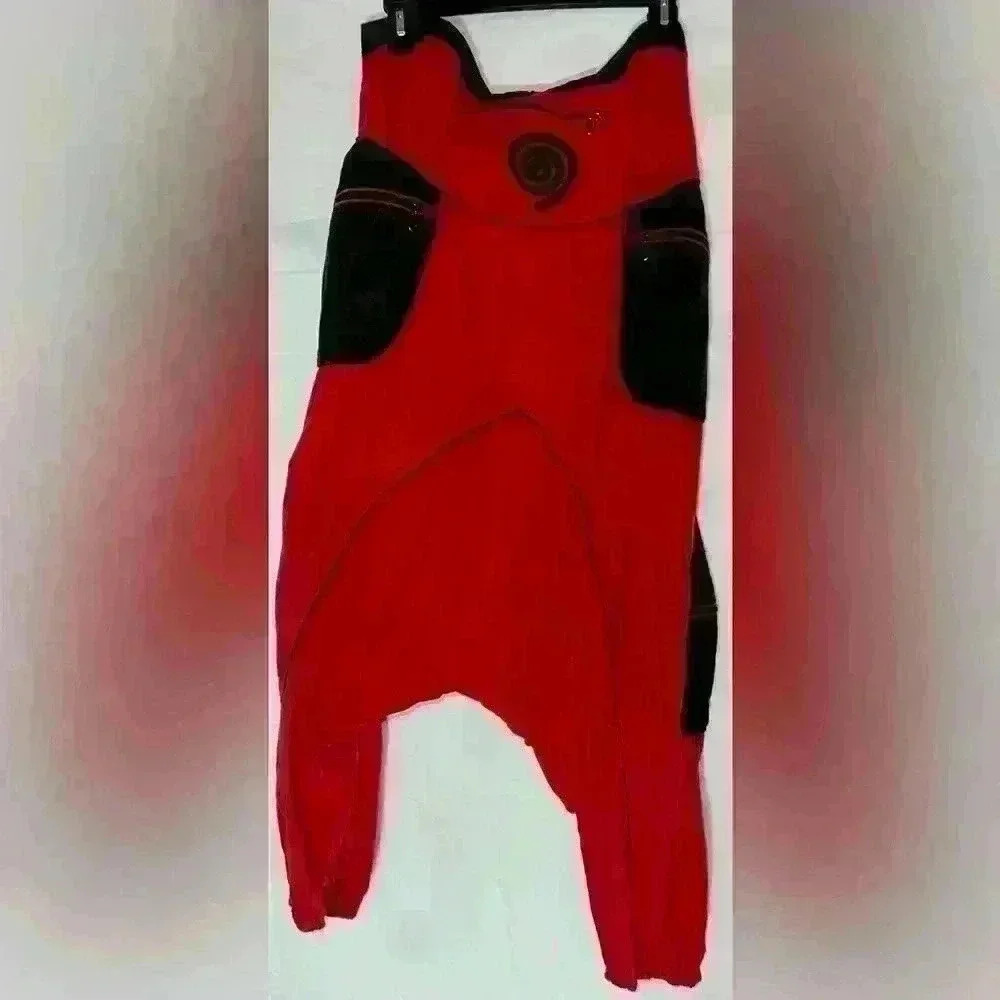 Spiral Red and black harem pants